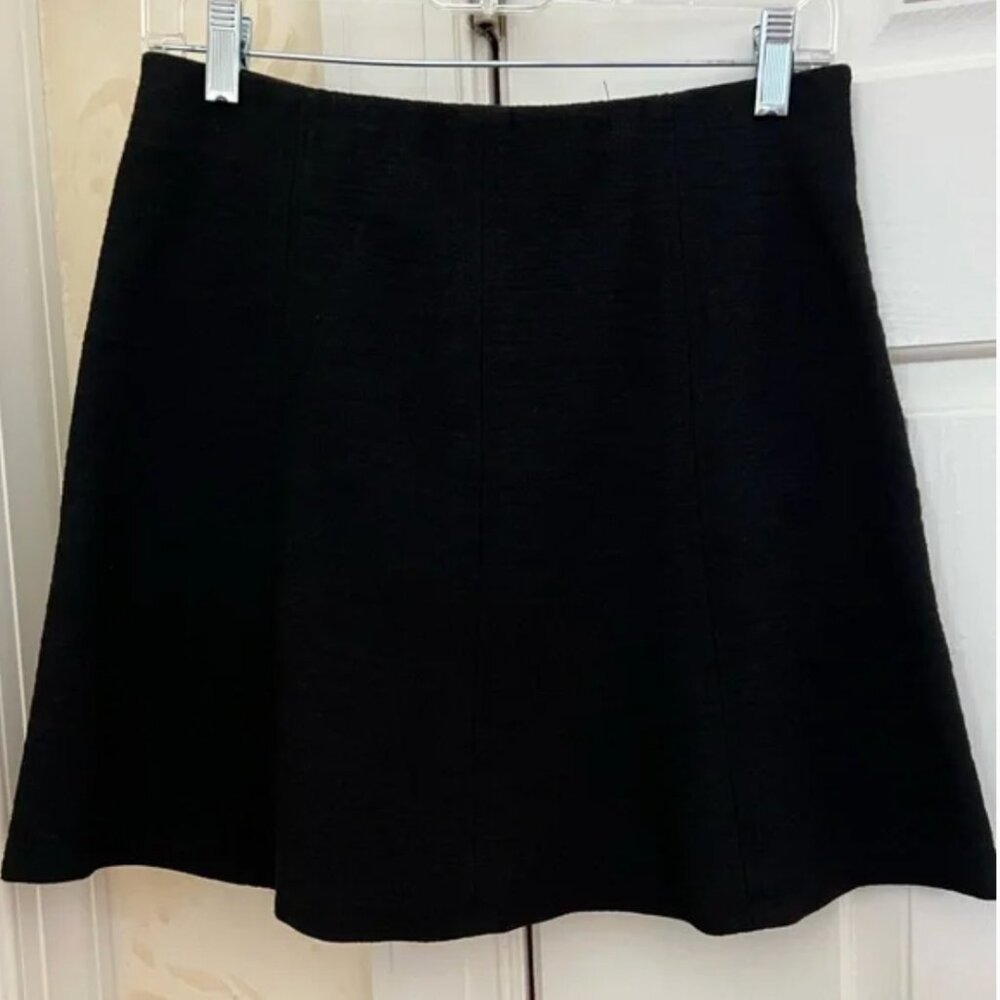 LOFT by Anna Taylor Black Mini Skirt with Peplum Hem